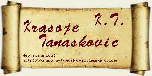Krasoje Tanasković vizit kartica